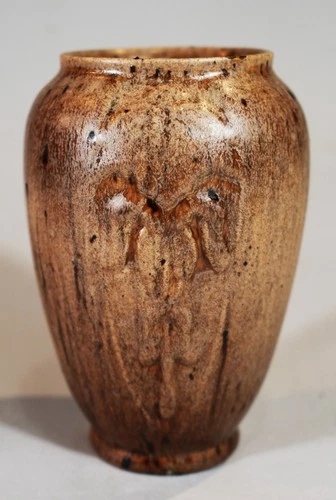 Rare Rookwood Arts & Crafts Mottled Matte Brown Model 2123 Vase Dated 1928