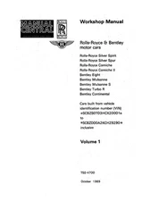 BENTLEY EIGHT MULSANNE S TURBO R CONTINENTAL REPAIR WORKSHOP 87-89 TSD4700