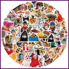 10/30/50pcs Funny Animals Cat Meme Stickers Cute Cartoon Decals Kids Toys.