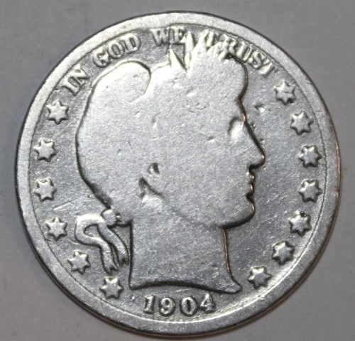 1904-P BARBER SILVER HALF DOLLAR - GOOD - #0032E