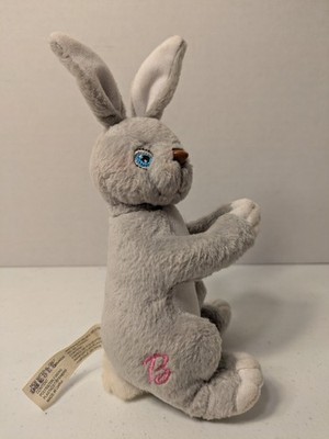Mattel Barbie Gray Rabbit Plush Bunny Pet 8'' 2003 Stuffed Animal Toy