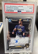 2021 Bowman Chrome Jeferson Quero 1st Prospects Autographs CPAJQ PSA 9 Mint