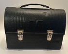 VTG American Thermos Products Black Metal "V" Victory Model Dome Lunch Box — photo 1