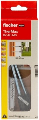 2X Fischer TherMax 8/140 m6 Abstandsmontagesystem für Dämmstoffe Dämmstoffdübel