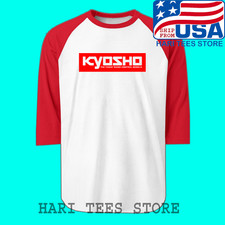Kyosho RC Remote Control Men's Raglan White Red Size S to 2XL