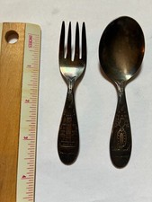 Vintage M. Rogers Silverware Baby/Childs Fork  Spoon Set