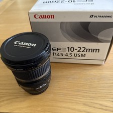 Canon EF-S 10-22mm f/3.5-4.5 USM Wide Zoom Lens Boxed with caps etc 9518A003