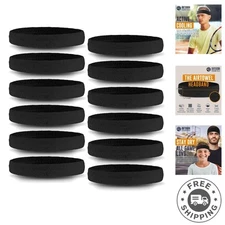 Black Cotton & Nylon Sweatbands for Men & Women – Ultimate Sports Performance