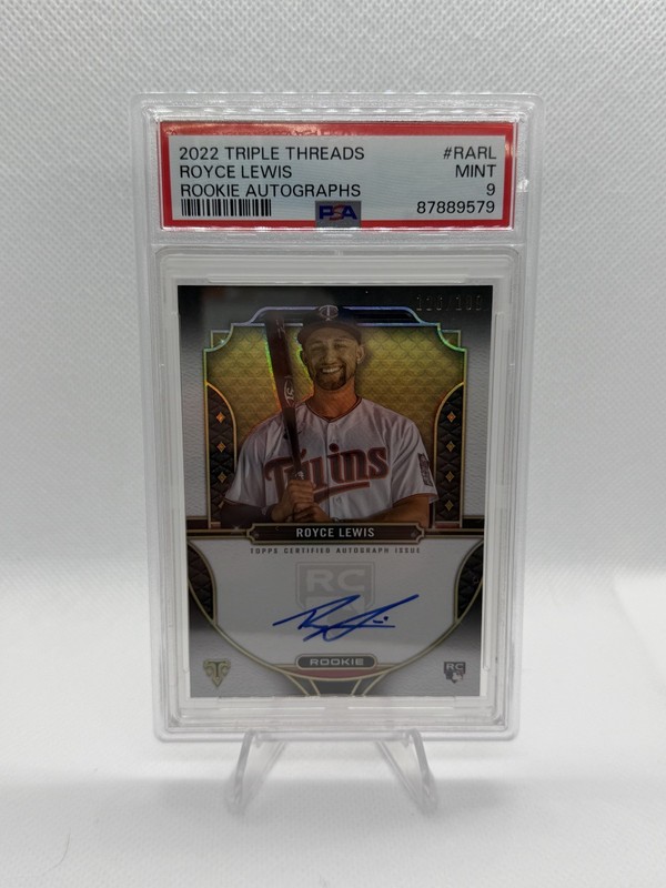 2022 Topps Triple Threads - Rookie Autographs Royce Lewis #RA-RL /199 PSA 9