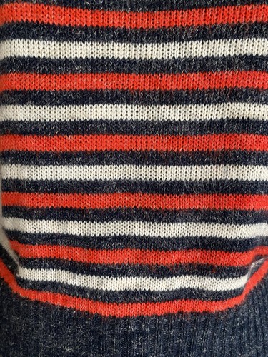 Vintage 60s wool blend fitted striped jumper/pullover. Excellent Condition. - Picture 7 of 7