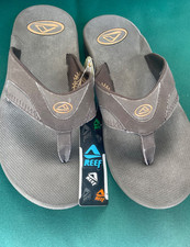 REEF Fanning Men s Flip-Flop Sandal sole Bottle Opener Brown size 9M - NEW