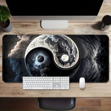 40 90cm Extra-Large HD Mouse Pad Yin Yang Pattern, Non-Slip Rubber Base, Stitch