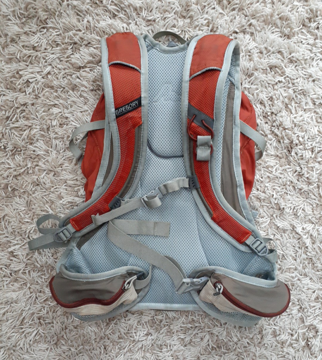 Gregory MIWOK Outdoor Sport Backpack Hiking Gray/RUST Unisex Daypack Bag CLEAN