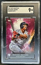 2018 Topps Inception Rafael Devers RC Magenta Rookie #/99 Red Sox SGC 9
