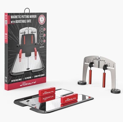 PuttOUT Magnetischer Golf Putting Spiegel mit verstellbarem Tor