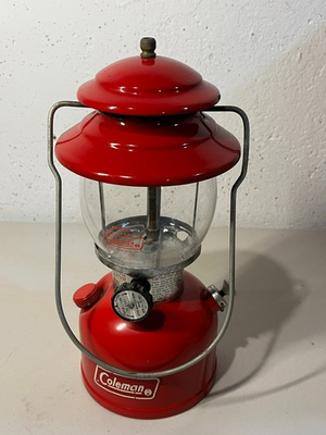 #ad Coleman Lantern Model 200A Red Single Mantle Marked 2 80 Made 1980 Pyrex globe $69.99