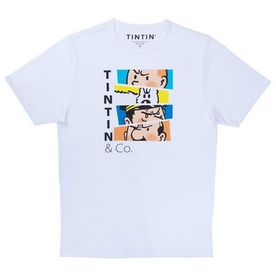 T-Shirt 100% Baumwolle Tim und Struppi & Co. Farbe Weiß (2024) - M