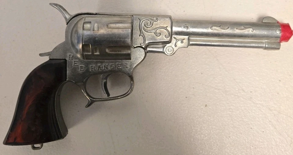 Pistola de casquillo Wyandotte Red Ranger de colección empuñadura roja (D) Foto 2 de 4