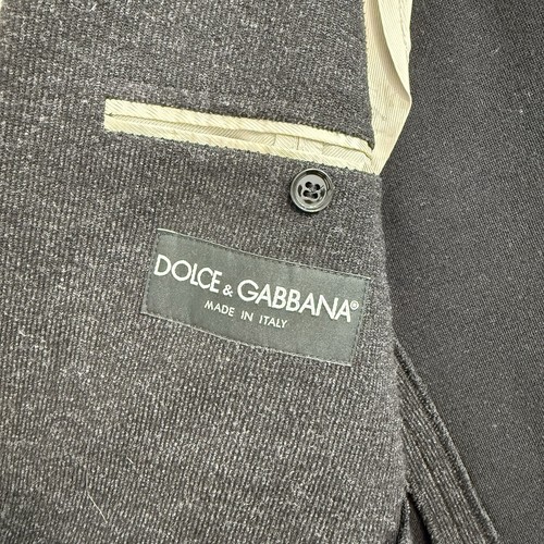 DOLCE & GABBANA G2AR1T WOOL BLEND JACKET HEATHER BLACK SIZE 54 - Picture 4 of 15