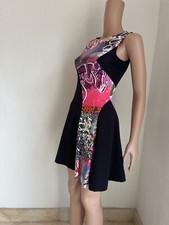 Versace Mini Dress Collection Black Graffiti Multicolored Formal Sleeveless