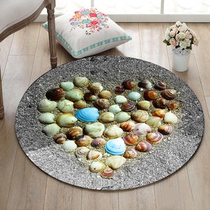 Heart Shaped Shell Valentine Mat Rustic Floor Rug Yoga Area Rugs