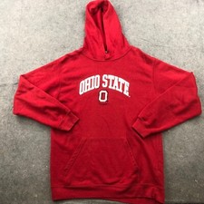 Ohio State Buckeyes Hoodie Men Medium Red Graphic Logo Graphic NCAA Spell Out *