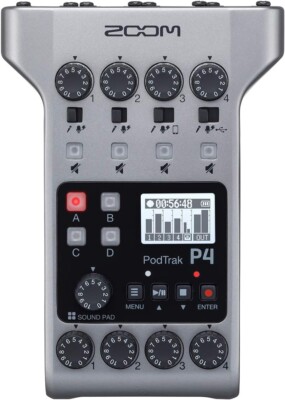 ZOOM Podtrak P4 Podcast Multitrack Recorder mit Box