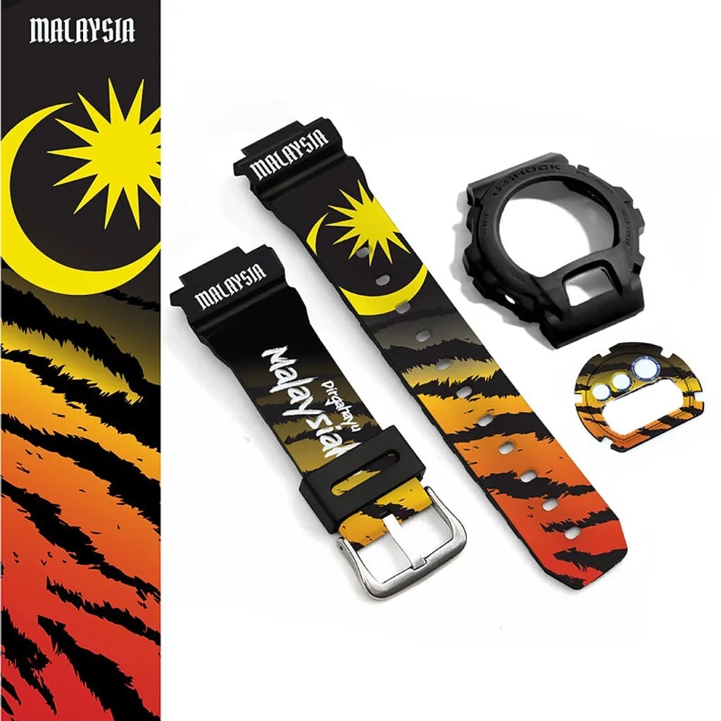 Malaysia Malayan Tiger G-SHOCK band & bezel DW-6900 | G Shock Custom Made  BNB | eBay