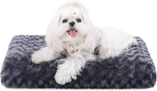 Washable Dog Bed Deluxe Plush Dog Crate Beds Comfy Kennel Pad Anti-Slip Pet Slee