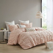 INK IVY Masie 3 Piece Elastic Embroidered Cotton Duvet Cover Set