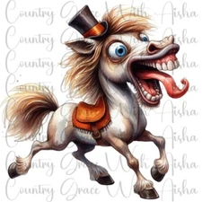 Sublimation Transfer Horse Funny Ready To Press Heat Transfer