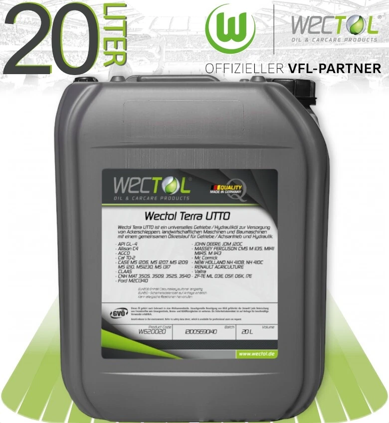 WECTOL Terra UTTO 10W-30 80W VG68 Hydraulik- Getriebeöl API GL-4 WB 101 20 Liter