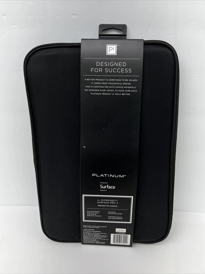 Platinum- Sleeve for Surface Pro 3/Pro 4 and Most 12" Tablets - Black - Image 2 of 2