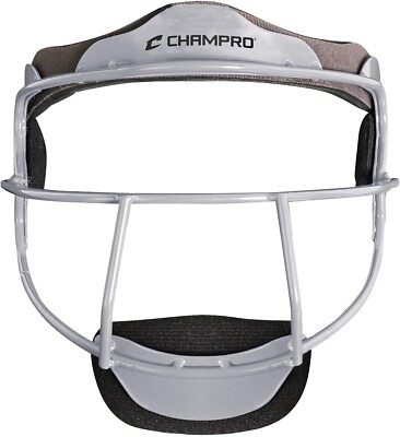 CHAMPRO Steel Frame Softball Face Mask Shield Adult Silver Ponytail Frendly