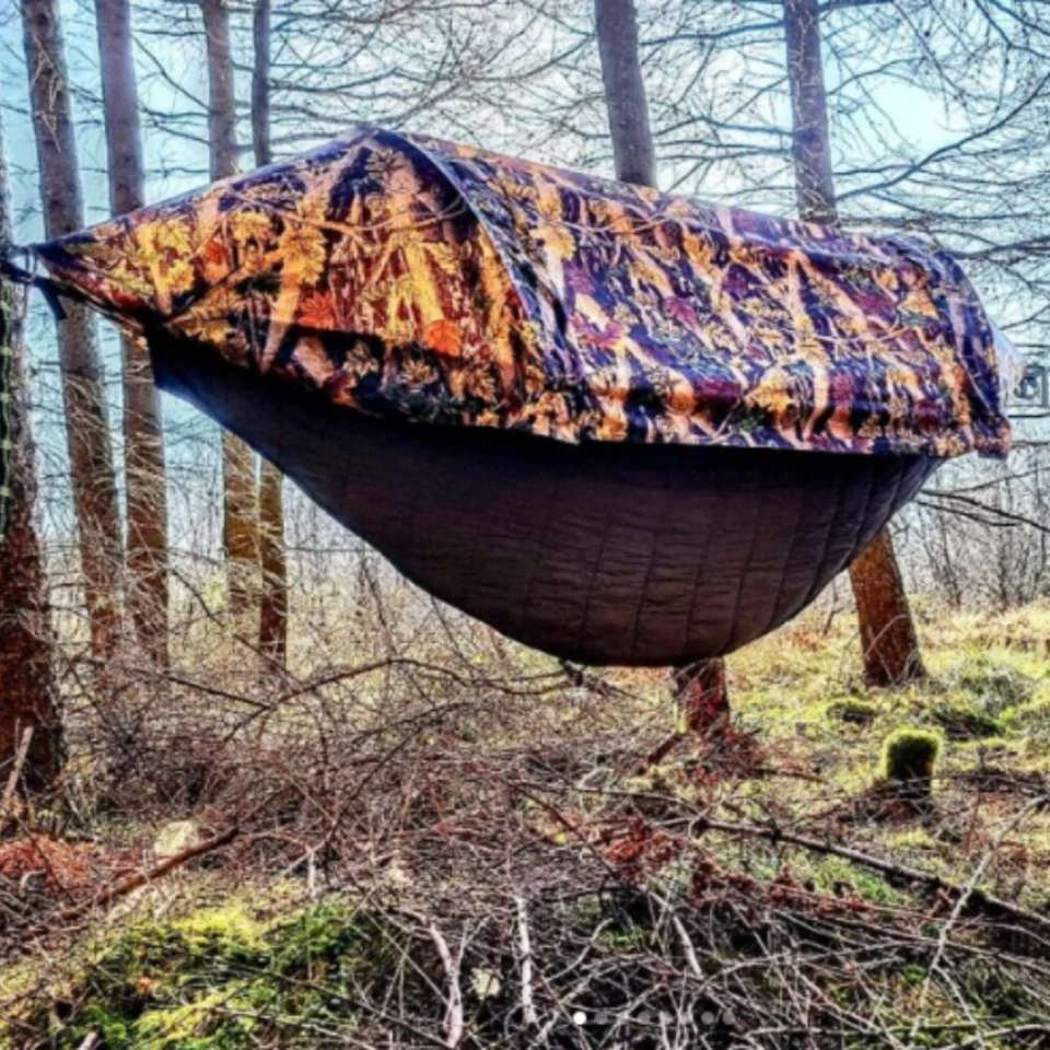 Hammock With Mosquito Net Rain Fly For 1/2 Person Camping Hiking Waterproof Tent - Image 4 of 4