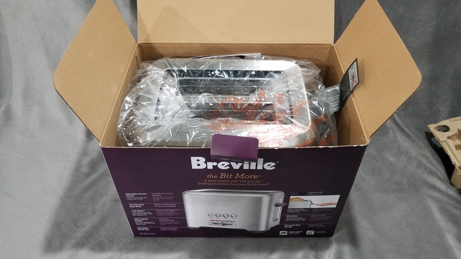 Breville BTA720XL Bit More 2Slice Toaster, Brushed Stainless Steel New In Box eBay