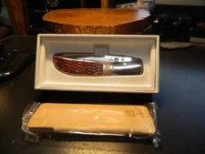 ALMAR KNIVES AMK7006 EAGLE 5" CL. AUS-8 S.S. BLADE SPEAR POINT HONEY BONE HANDLE