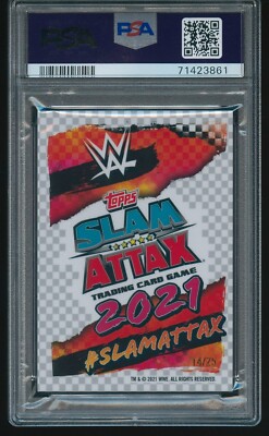 The Rock 2021 Topps Chrome WWE Slam Attax Orange Refractor #119 14