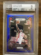 2023-24 Prizm Adama Sanogo Blue Seismic Prizm Rookie #286 RC /99 BGS 9 Mint