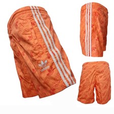 Image of adidas Originals Mens Solar Orange Mono Swim Shorts Size UK XS 27 - 29" Waist