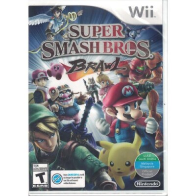 New Sealed game Super Smash Bros. Brawl Nintendo Wii 2008 UEA International case
