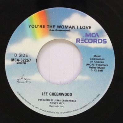 Country 45 Lee Greenwood - You'Re The Woman I Love / Somebody'S