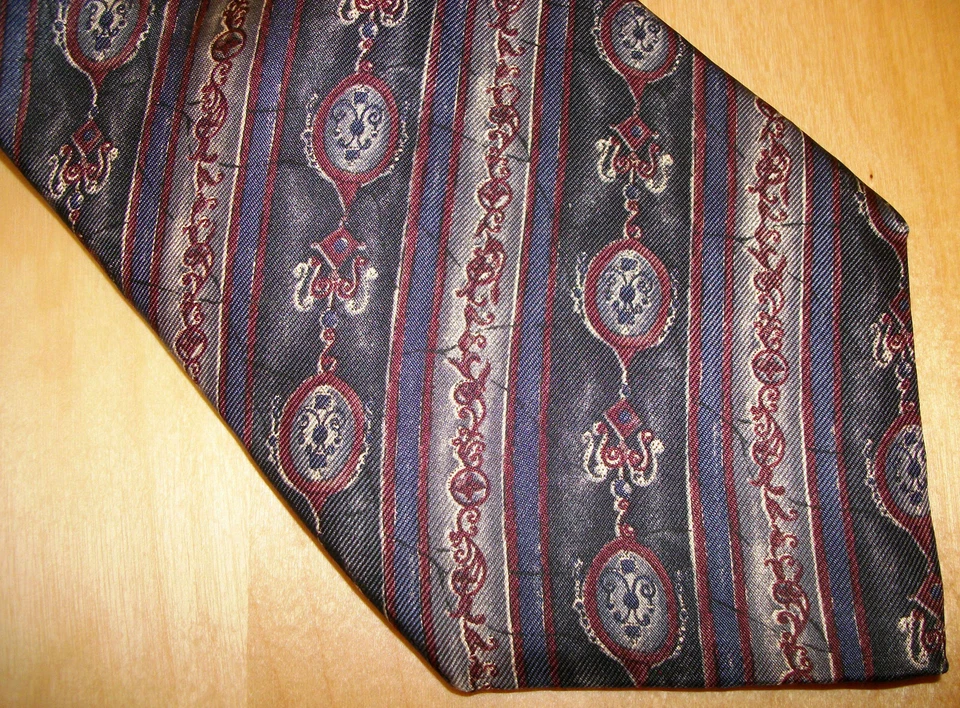 Bill Black Purple & Black Stripes Men's Silk Neck Tie 57" Long x 3.9" W (D761) - Image 2 of 4