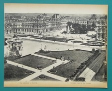 HISTORIC PARIS View of Louvre Palace - ca 1915 Photo Collotype Print