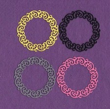 FANCY CIRCLE FRAME # 2 die cuts scrapbook car...