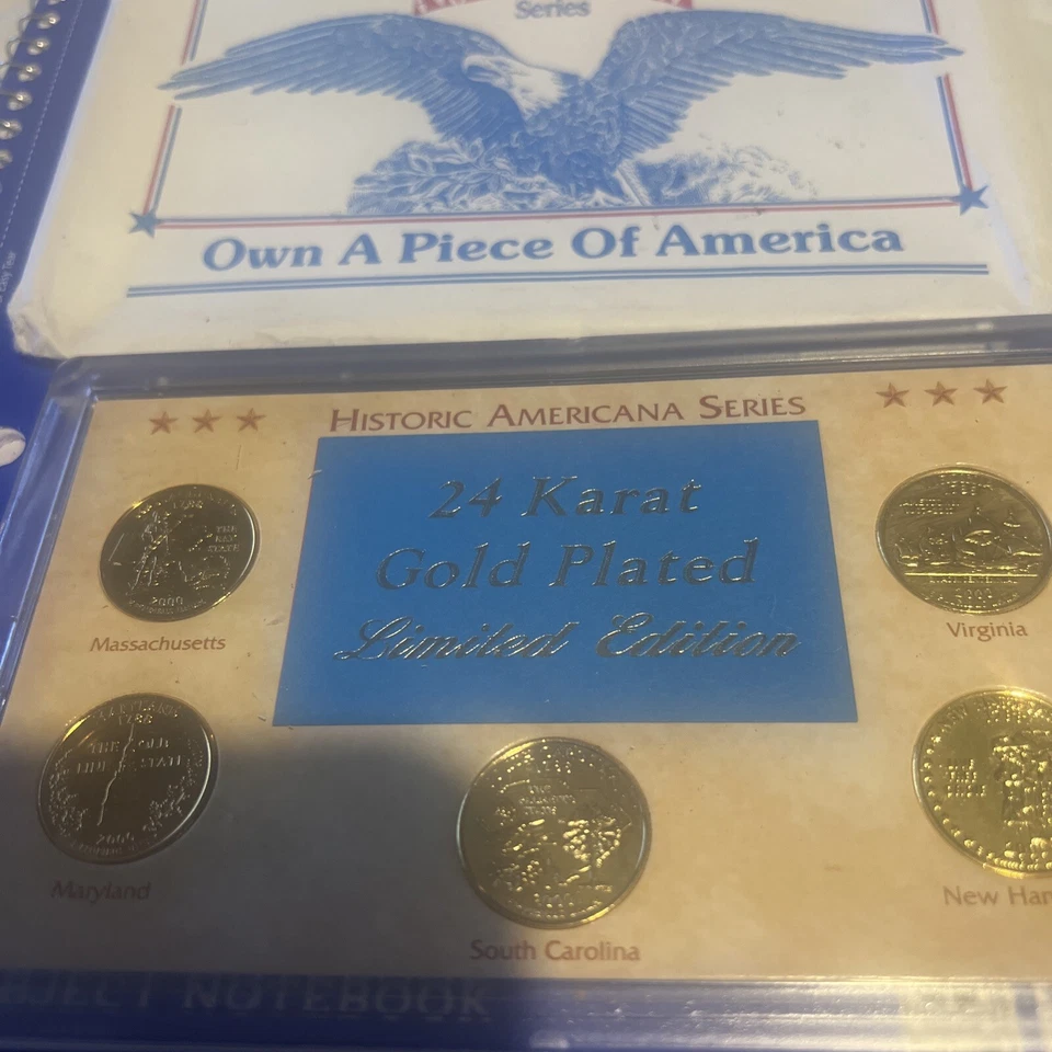 2000 LIMITED EDITION 24 KARAT GOLD PLATED STATE QUARTERS GOLD COLLECTION - Image 3 of 4