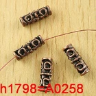 10pcs 18.5*7MM Hole:3.2MM Copper Alloy Charm Hollow out tube spacer beads H1798