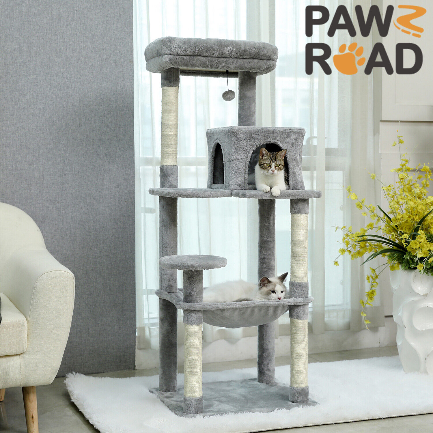 PAWZ Road Cat Tree Tower Scratching Post Scratcher Cat Condo House Bed Furniture