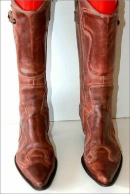 SPIRAL Mi pointed boots brown leather nuanced size 38 BE