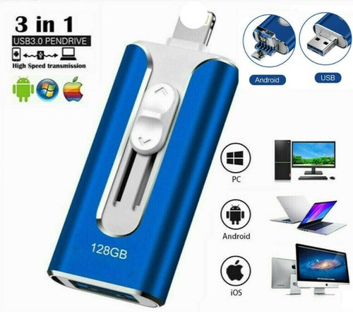 USB 3.0 Portable Flash Drive Memory Photo Stick For iPhone 14 13 X iPad - Picture 2 of 18